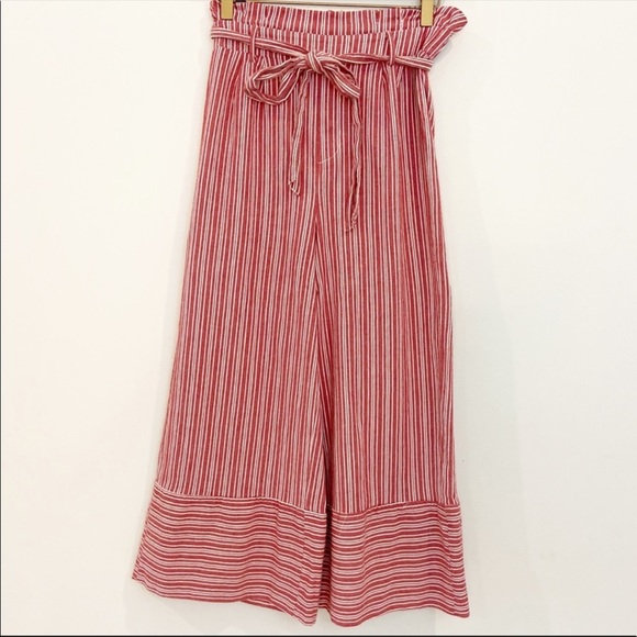 CATHY RED STRIPE HIGH WAIST PAPER BAG … - Picture 4 of 7